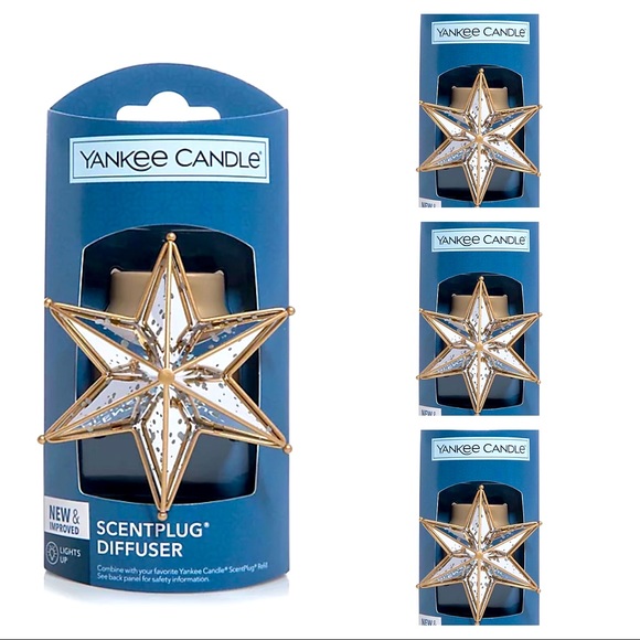 4 Pc Yankee Candle ScentPlug Dimensional Star Light-Up Fragrance Diffuser - Picture 1 of 9